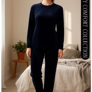 Luxury Velvet Winter Loungewear Set (2-Piece)