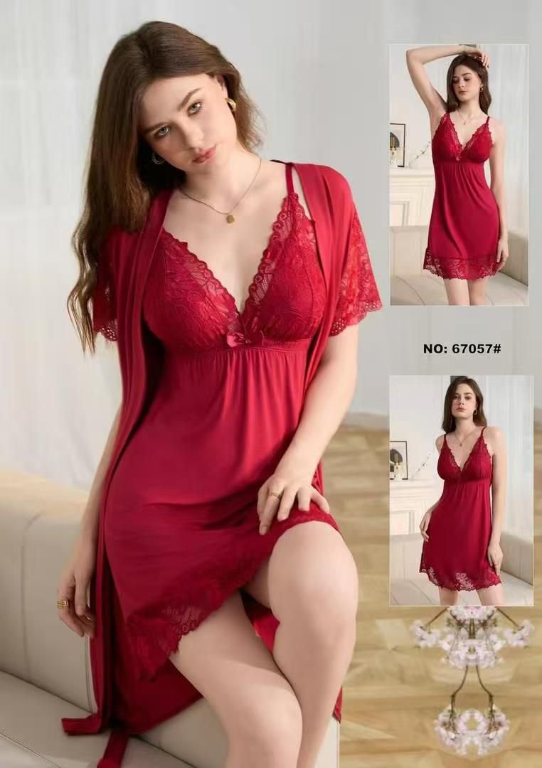 Royal Crimson 2-Piece Nightwear Set