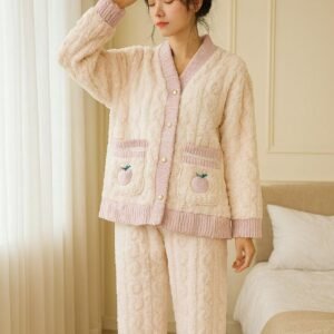 Peach Pocket Pajama Set